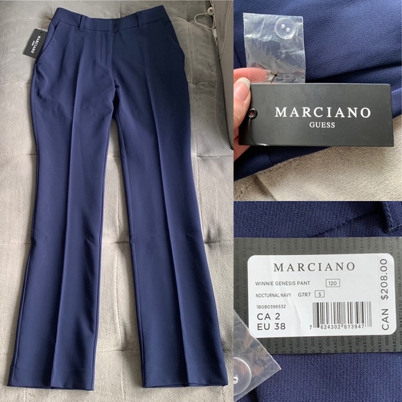 NWT MARCIANO Winnie Genesis Pant in Nocturnal Navy - Picture 2 of 11